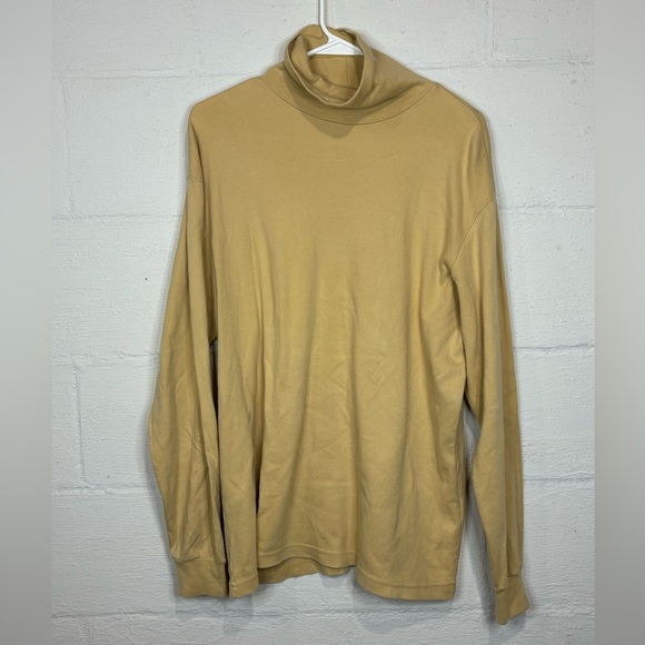 Woolrich Woman’s Mustard Yellow Turtleneck Long Sleeve Shirt Size Large - Picture 1 of 6